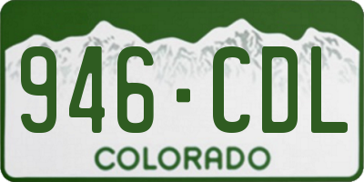 CO license plate 946CDL