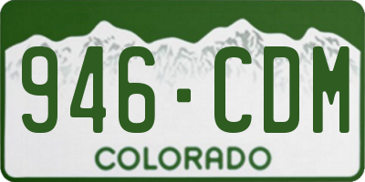CO license plate 946CDM