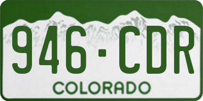 CO license plate 946CDR