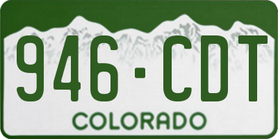CO license plate 946CDT