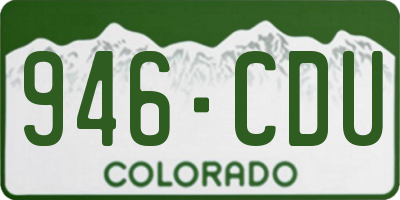 CO license plate 946CDU