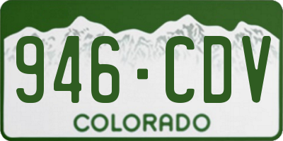 CO license plate 946CDV