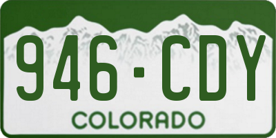 CO license plate 946CDY