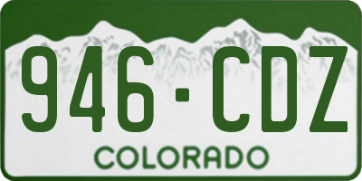 CO license plate 946CDZ