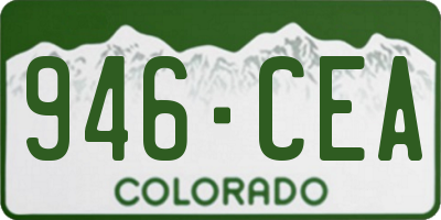CO license plate 946CEA
