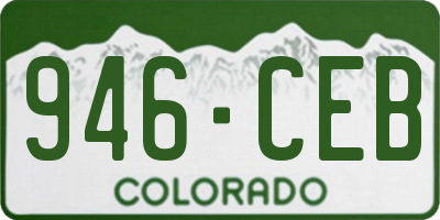 CO license plate 946CEB