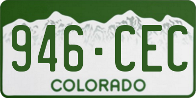 CO license plate 946CEC