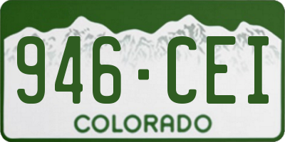 CO license plate 946CEI