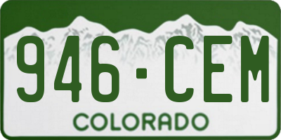 CO license plate 946CEM