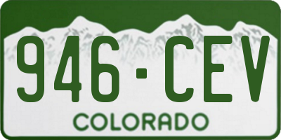 CO license plate 946CEV