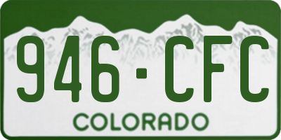 CO license plate 946CFC