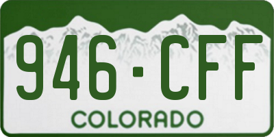 CO license plate 946CFF