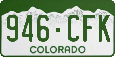 CO license plate 946CFK