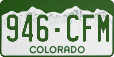 CO license plate 946CFM