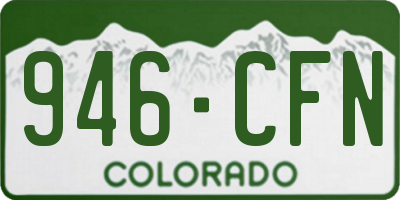 CO license plate 946CFN