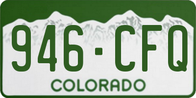 CO license plate 946CFQ