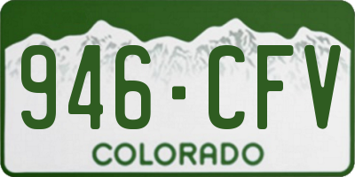 CO license plate 946CFV