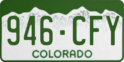 CO license plate 946CFY