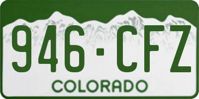 CO license plate 946CFZ