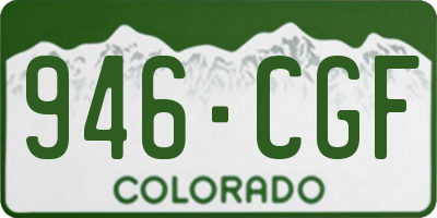 CO license plate 946CGF