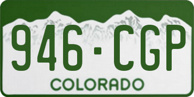 CO license plate 946CGP