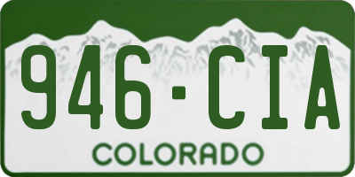 CO license plate 946CIA