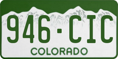 CO license plate 946CIC