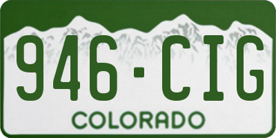 CO license plate 946CIG