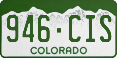 CO license plate 946CIS