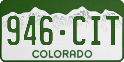 CO license plate 946CIT