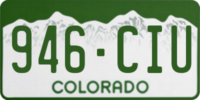 CO license plate 946CIU