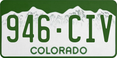 CO license plate 946CIV