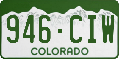 CO license plate 946CIW