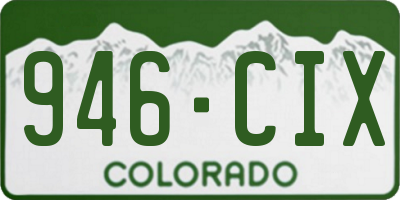 CO license plate 946CIX