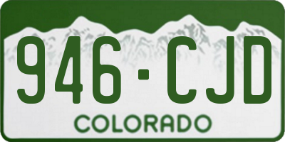 CO license plate 946CJD