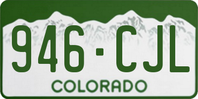 CO license plate 946CJL