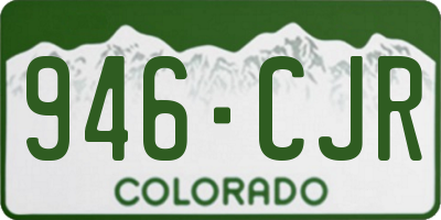 CO license plate 946CJR