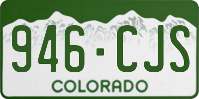 CO license plate 946CJS