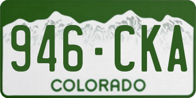 CO license plate 946CKA