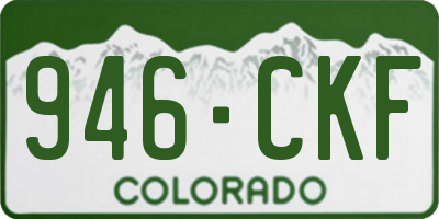 CO license plate 946CKF