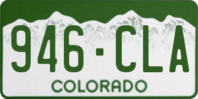CO license plate 946CLA