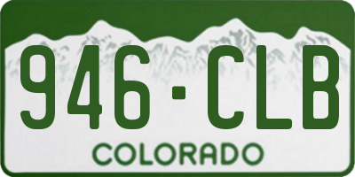 CO license plate 946CLB