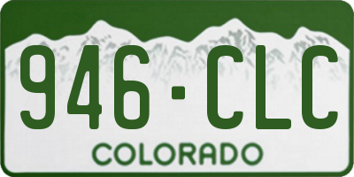 CO license plate 946CLC