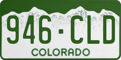 CO license plate 946CLD