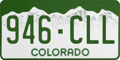 CO license plate 946CLL