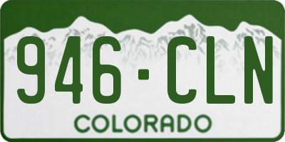 CO license plate 946CLN