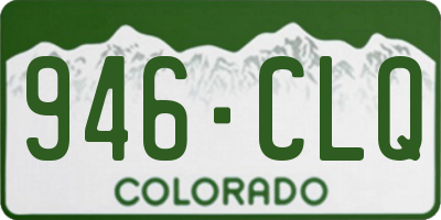 CO license plate 946CLQ