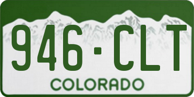 CO license plate 946CLT