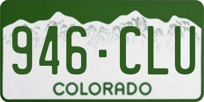 CO license plate 946CLU