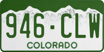 CO license plate 946CLW